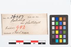 Etikett zu Bronzebrillenfibel (NHMW-PRAE-026487)